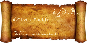 Ötves Martin névjegykártya