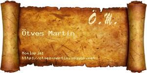 Ötves Martin névjegykártya